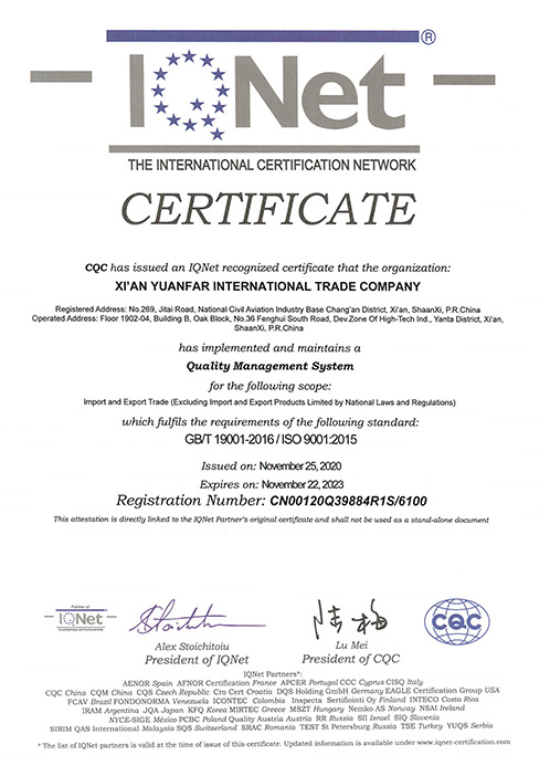 Certificado IQNET - DOCOULIFE